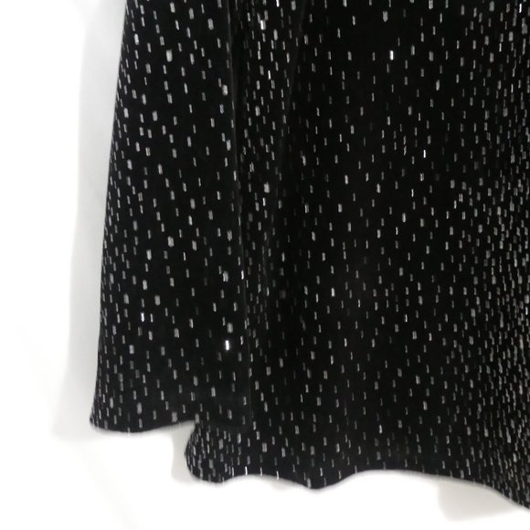 NOTATIONS | medium | Stunning Black Velour Glittery Long Sleeve Top | NWOT - Picture 6 of 15